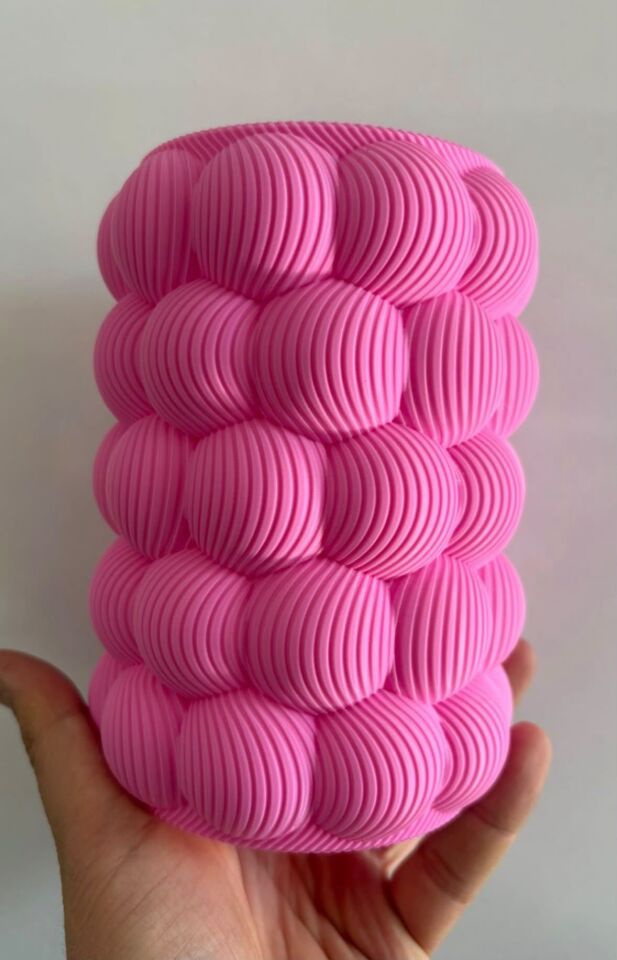 Bombom Pembe Dekoratif Vazo